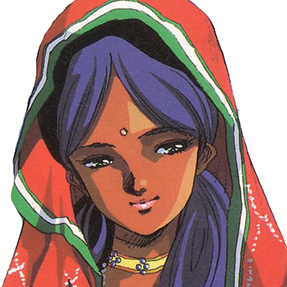 Offical art of Lalah Sune from Mobile Suit Gundam, cropped so that only her head and neck are visible.
